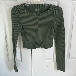 Hollister Long Sleeve Green Shirt